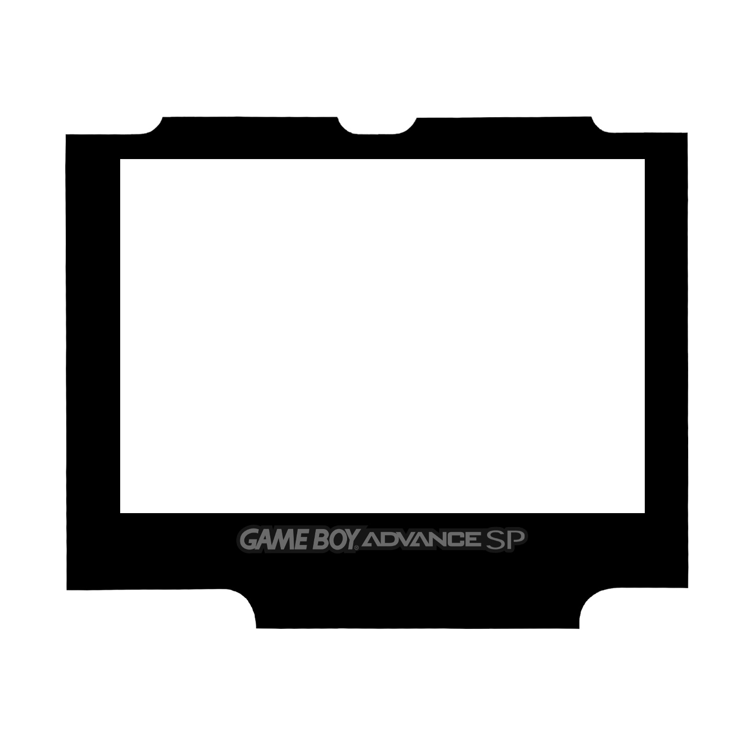 Schermo di vetro IPS per Game Boy Advance SP (nero) (nero)