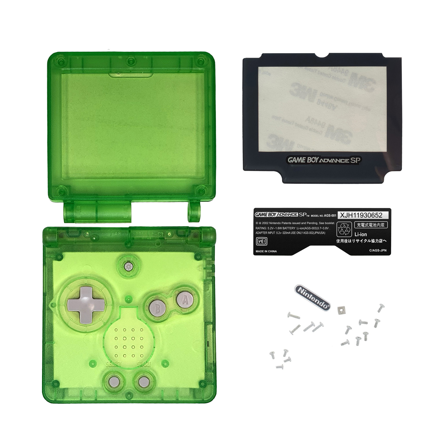 Etui (Helder Groen) voor Game Boy Advance SP