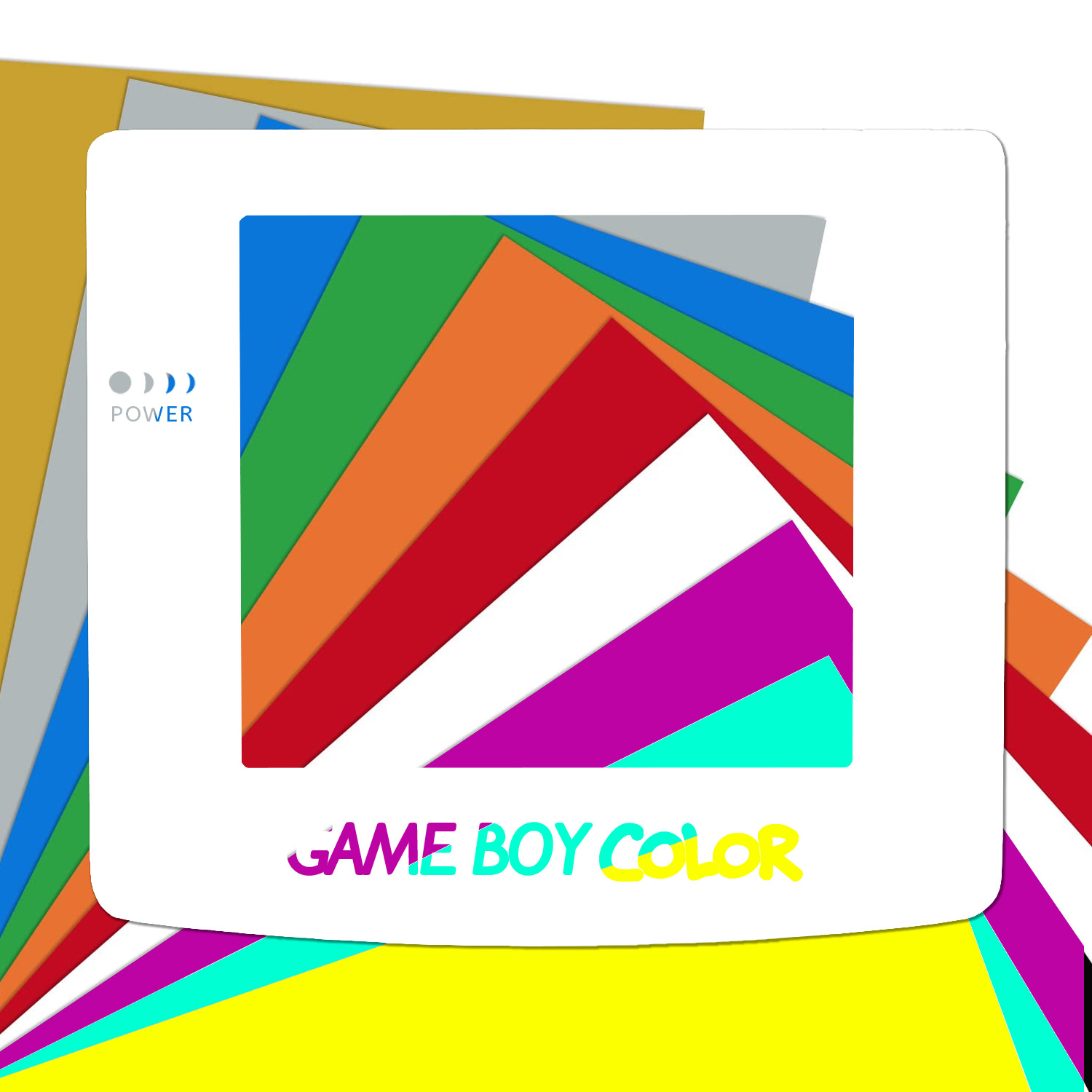 Disco Game Boy Color con testo in chiaro (bianco)
