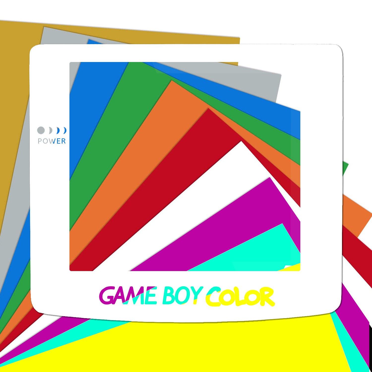 Game Boy Color Q5 Disc Duidelijke tekst (Wit)