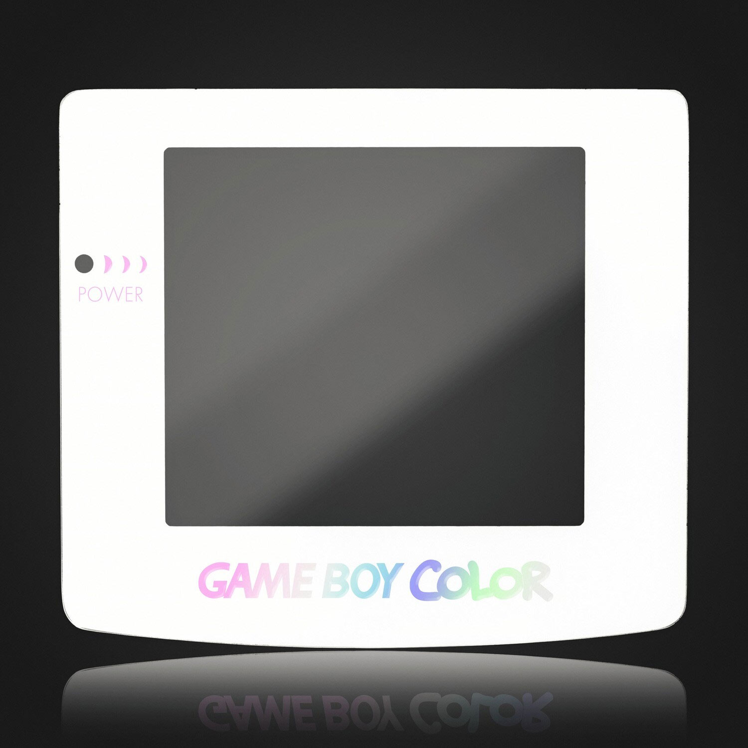 Schermo di vetro per Game Boy Color (bianco Holo)