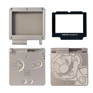 Gehäuse (Mario Silber) für Game Boy Advance SP