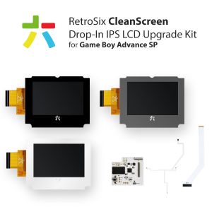 RetroSix CleanScreen IPS LCD Upgrade Kit für Game Boy Advance SP