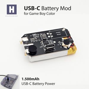 Hispeedido USB-C 1.500mAh Battery Pack für Game Boy Color