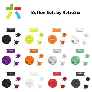 RetroSix Prestige buttons in various colors for Game Boy Color