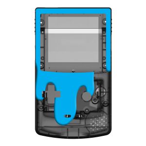 Gehäuse (Paint Spill Cyan) für Game Boy Color