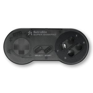 Super GamePad Gehäuse (Schwarz Transparent) für Super Nintendo