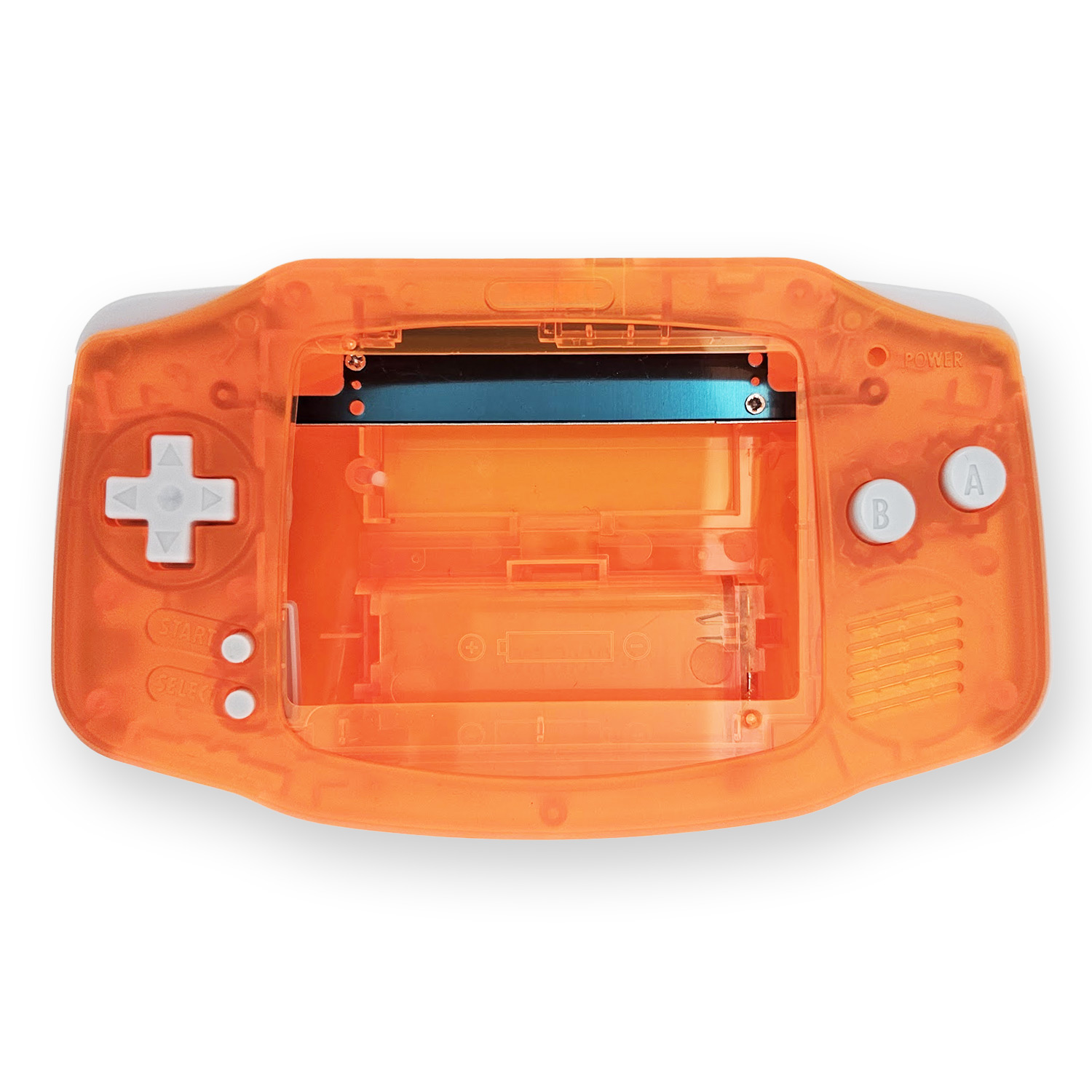 Hispeedido Kwaliteit Shell Kits in verschillende kleuren voor Game Boy Advance (Oranje Transparant)