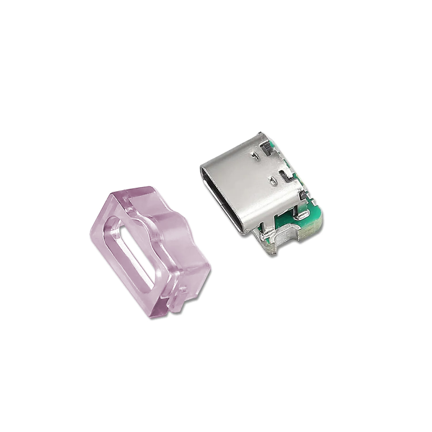 USB-C Port (Lila Transparent) für Game Boy Advance SP