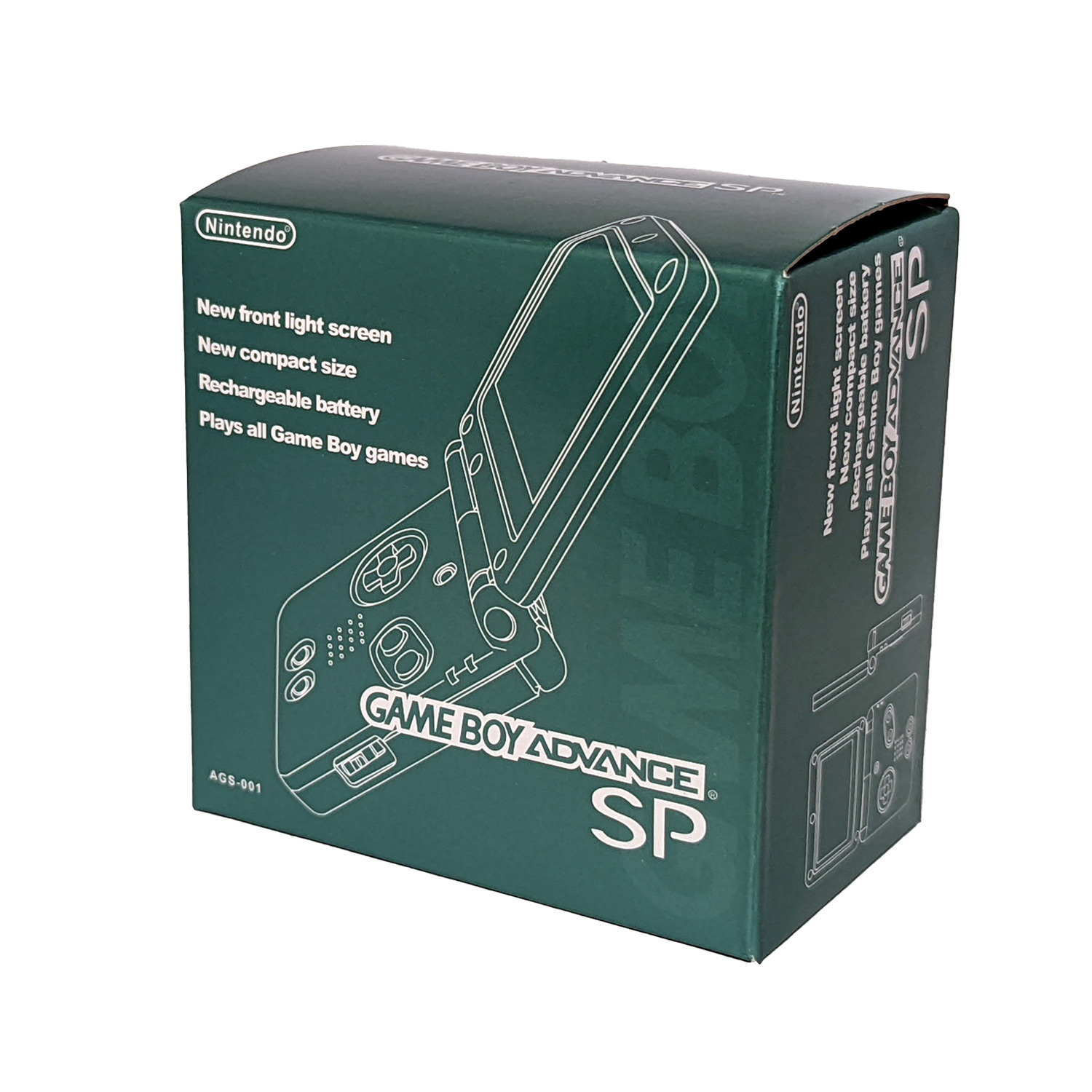 Game Boy Advance SP Repro Box (Green)