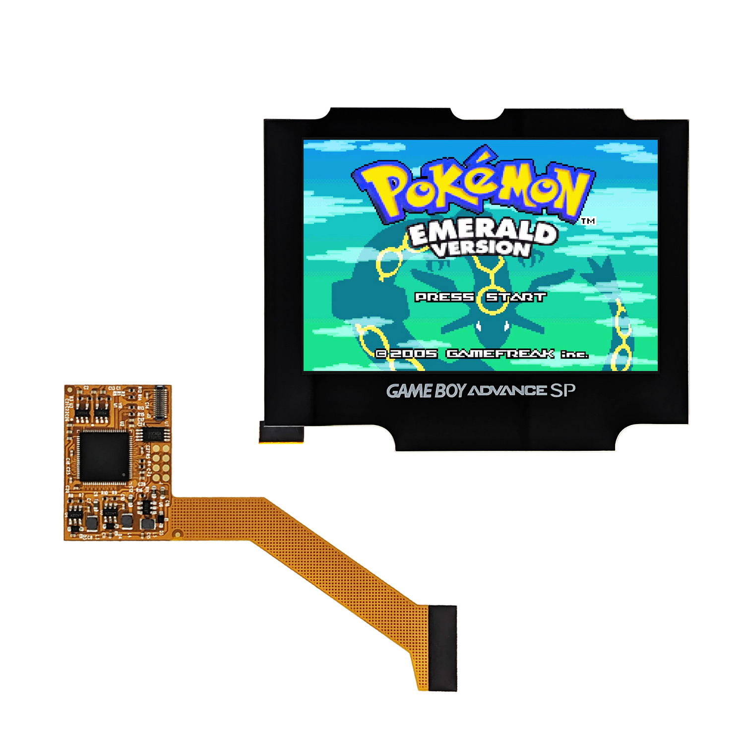 Hispeedido IPS V2 LCD Upgrade Kit for Game Boy Advance SP (Black)