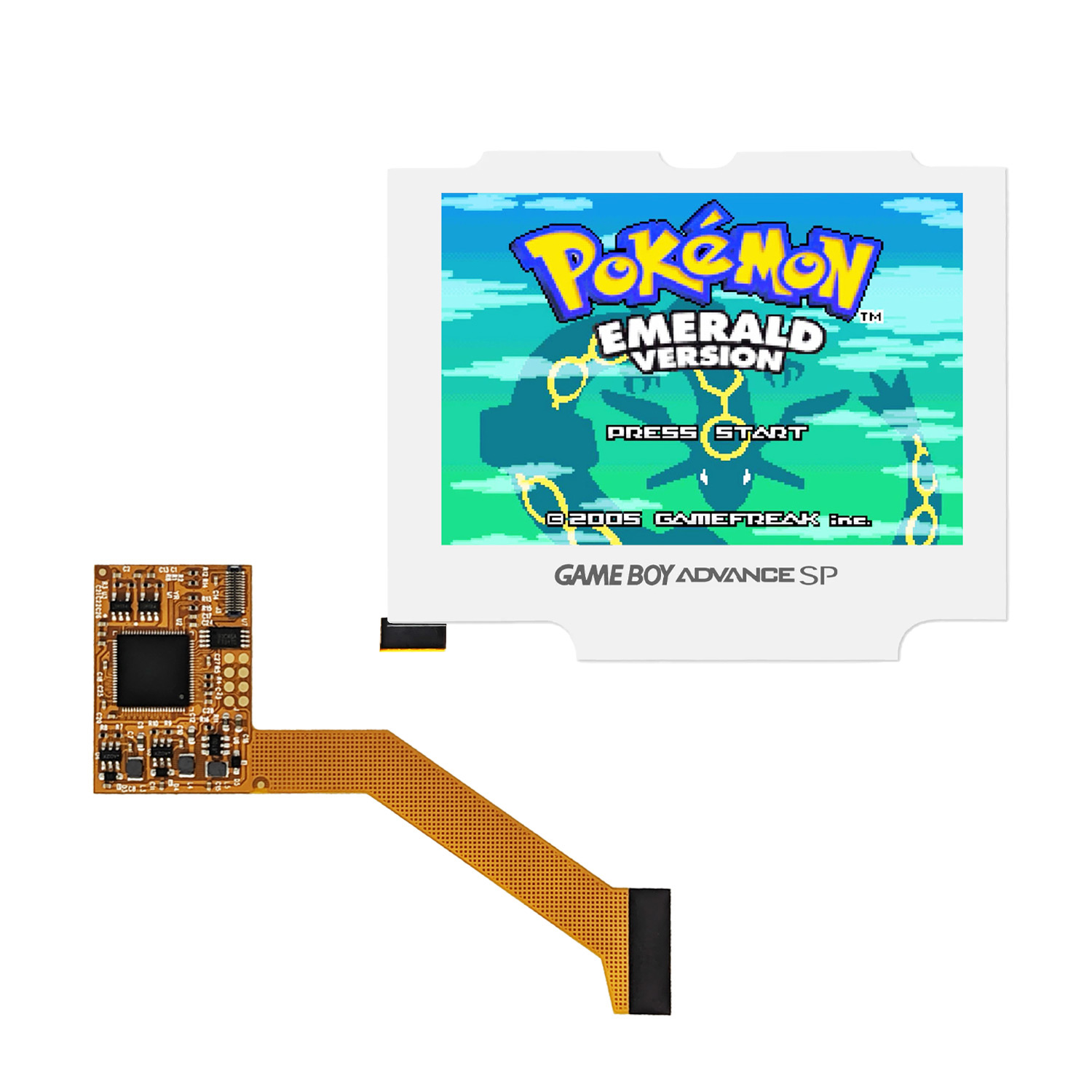 Hispeedido IPS V2 LCD Upgrade Kit for Game Boy Advance SP (White)