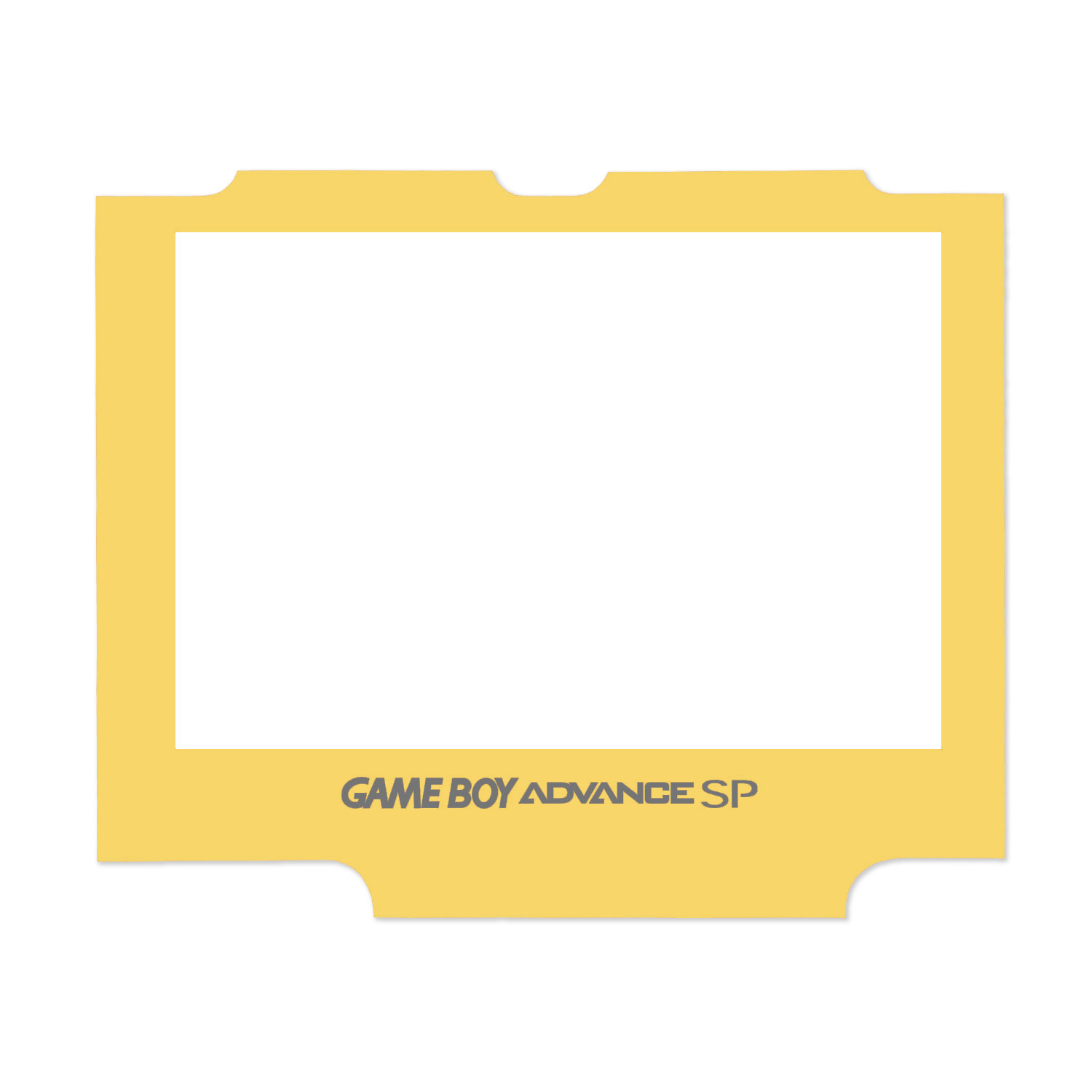 Schermo di vetro IPS per Game Boy Advance SP (nero) (giallo)