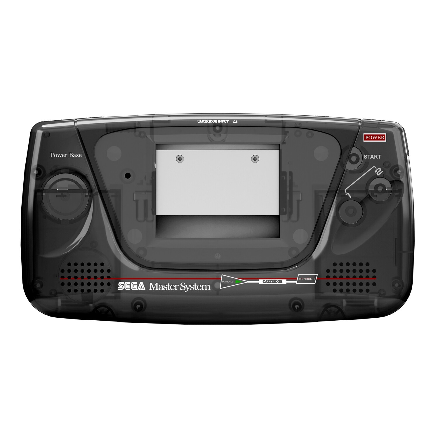 Game Gear Stereo Behuizingset (Clear Master System)